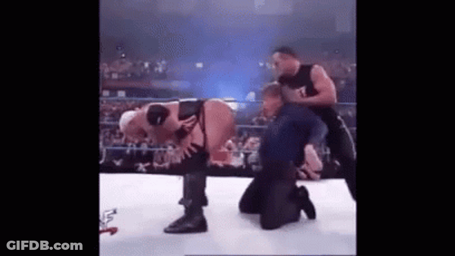 Rikishi Doing His Secondary Finisher Rump Shaker GIF