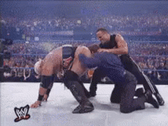 Rikishi Doing Rump Shaker To Vince McMahon Face GIF