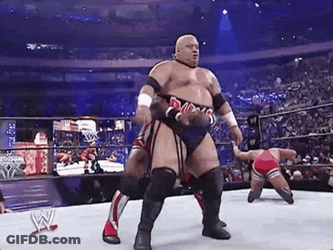 Rikishi Push His Opponent GIF