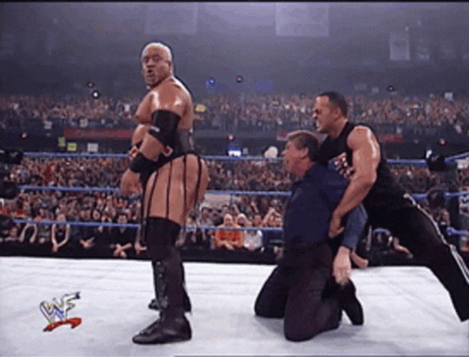 Rikishi Rub His Butt To Vince McMahon GIF