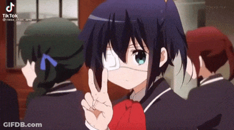 Rikka Takanashi Failed To Catch Paper GIF