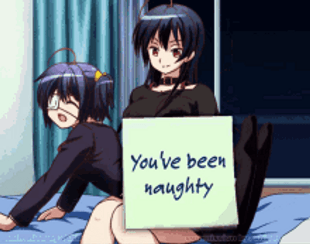 Rikka Takanashi Getting Spanked GIF
