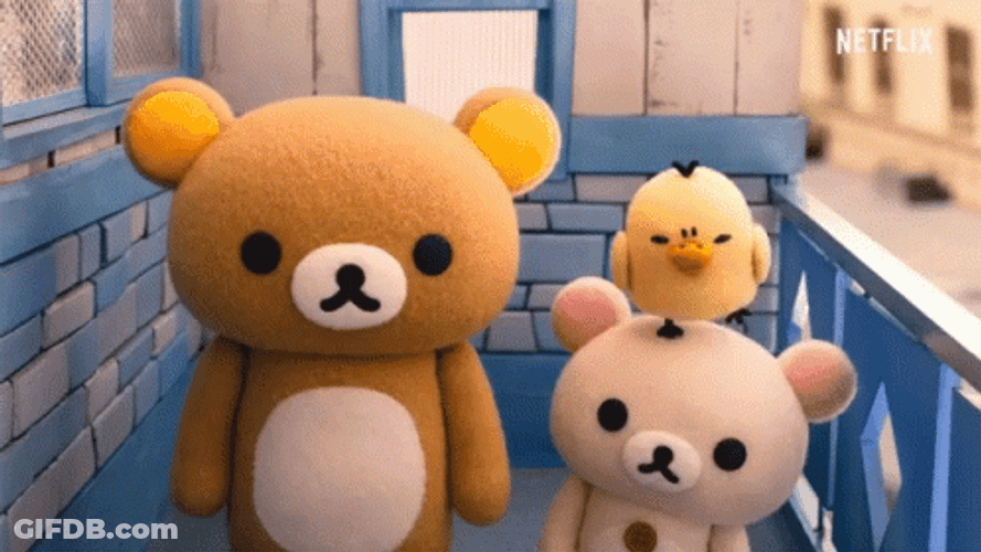 Rilakkuma Disagree Head Shake GIF