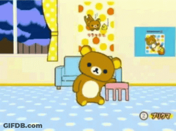 Rilakkuma Fall Down On Floor GIF