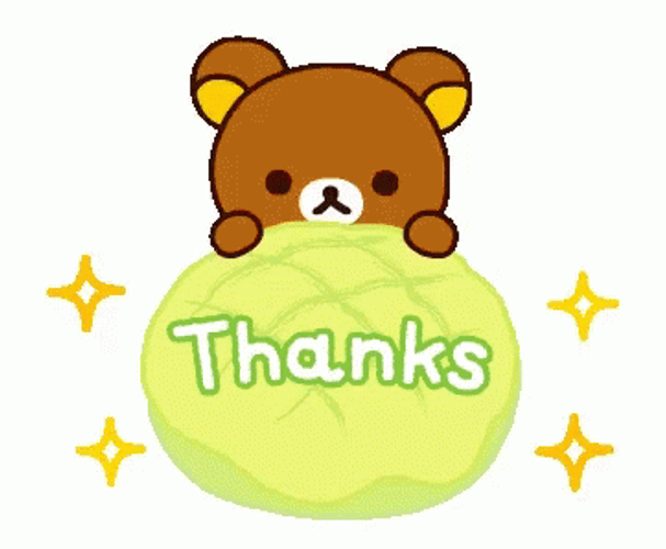 Rilakkuma Popping Thanks GIF