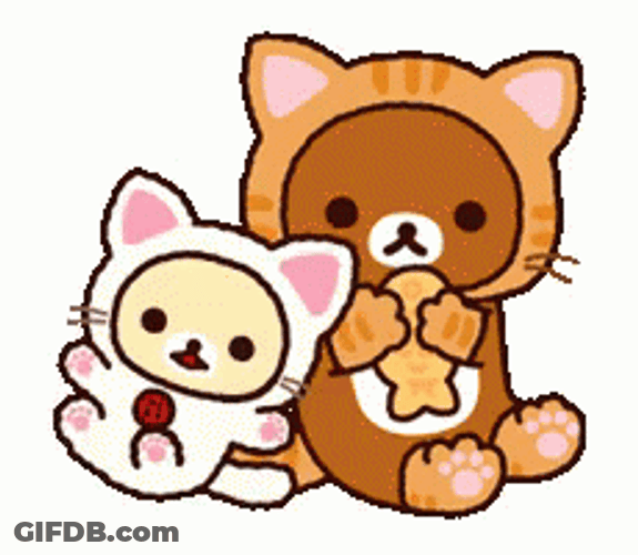 Rilakkuma Wearing Cat Outfit GIF