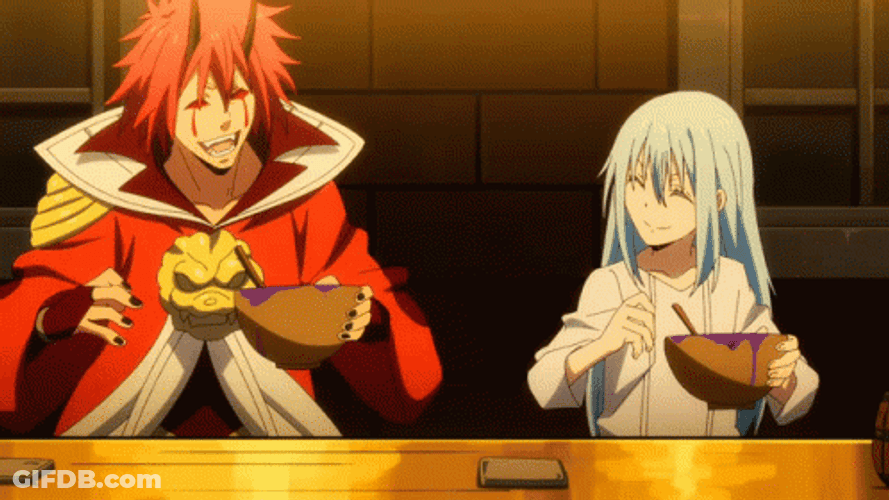 Rimuru Tempest Eating With Veldora GIF
