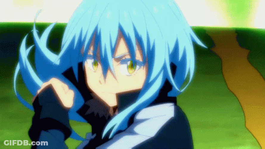 Rimuru Tempest Unleashing Powerful Blue Flame GIF