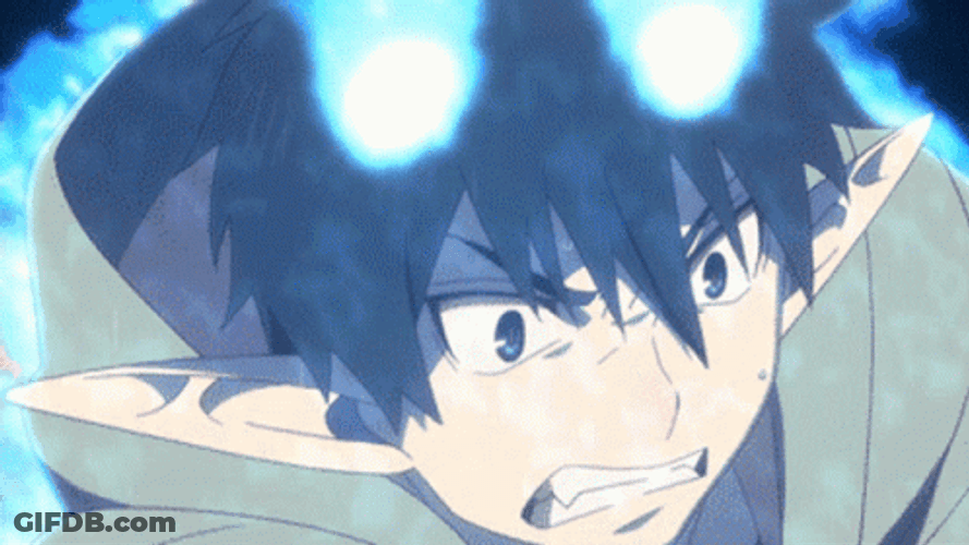 Rin Okumura Confronting Darkness With Determination GIF
