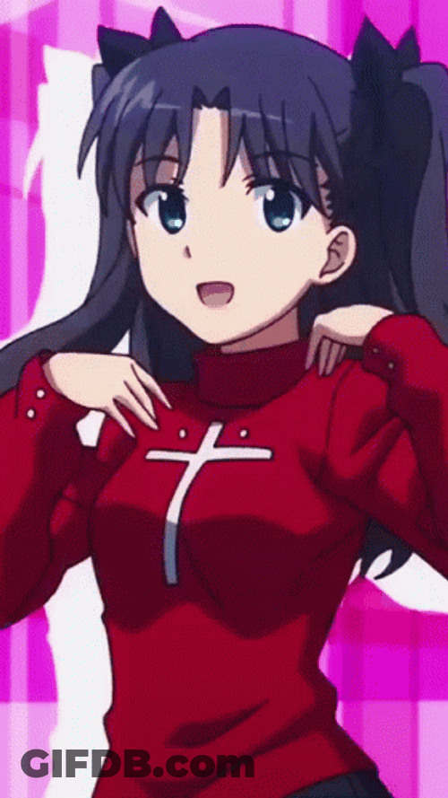 Rin Tohsaka Anime Dance GIF