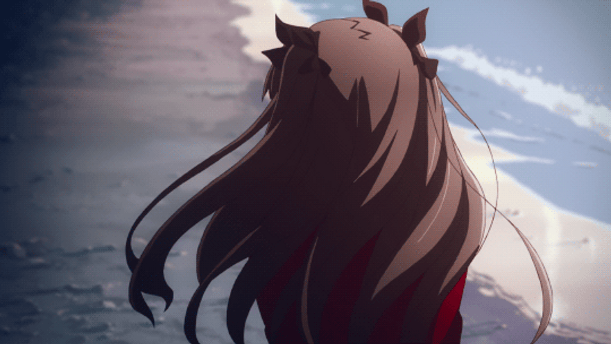 Rin Tohsaka Anime On The Beach GIF