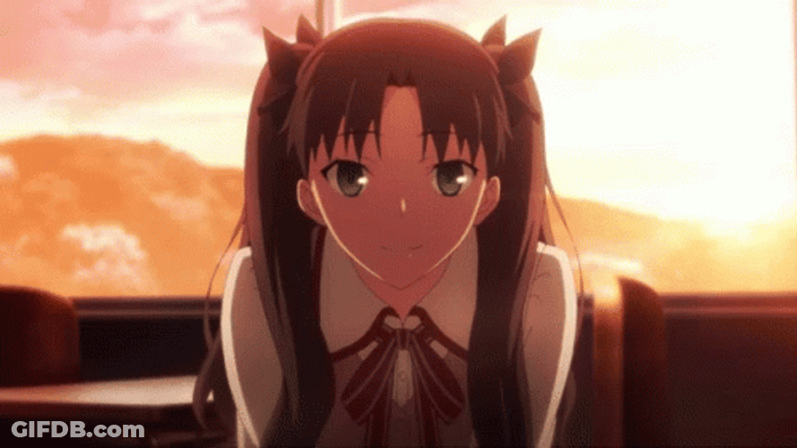 Rin Tohsaka Anime Smile GIF