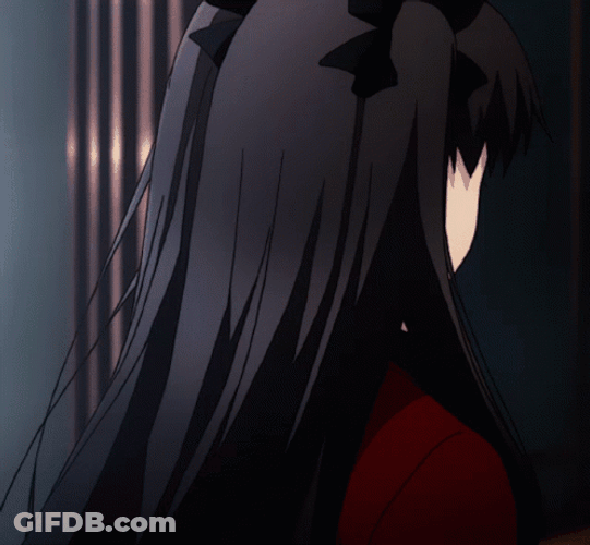 Rin Tohsaka Anime Speaking And Wink GIF