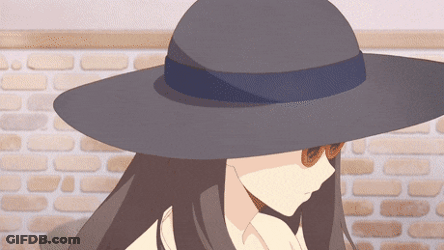 Rin Tohsaka Anime Taking Off Her Hat GIF