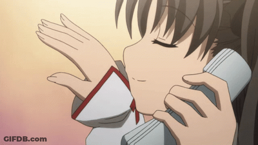 Rin Tohsaka Talking To Someone On The Phone GIF