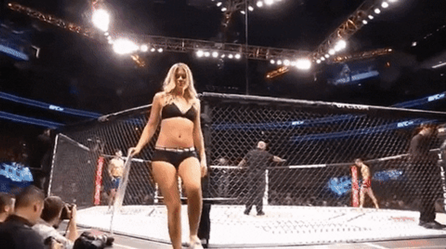 Ring Girl Blonde Hair Ufc Blow A Kiss GIF