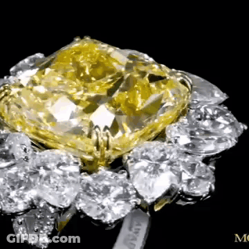 Ring With Yellow Diamond GIF