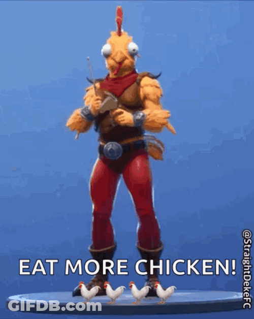 Ringing Cowbell Eat More Chicken GIF