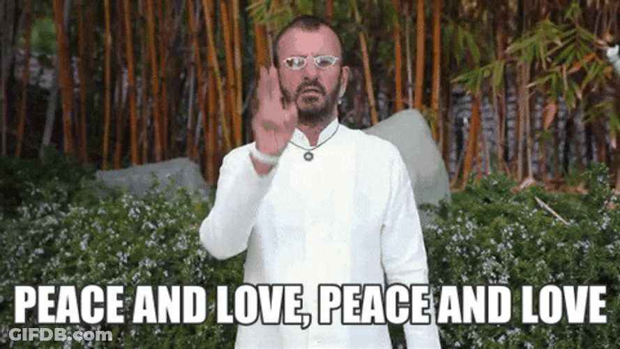 Ringo Peace And Love GIF