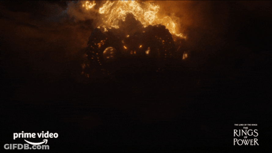 Rings Of Power Monster Burning GIF