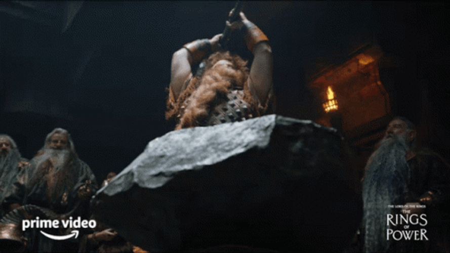 Rings Of Power Prince Durin Chop GIF