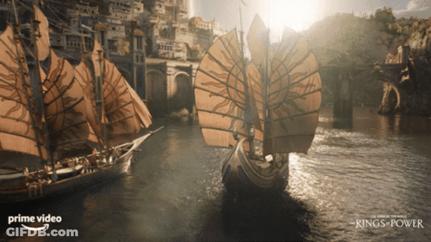 Rings Of Power Ship Fleet GIF