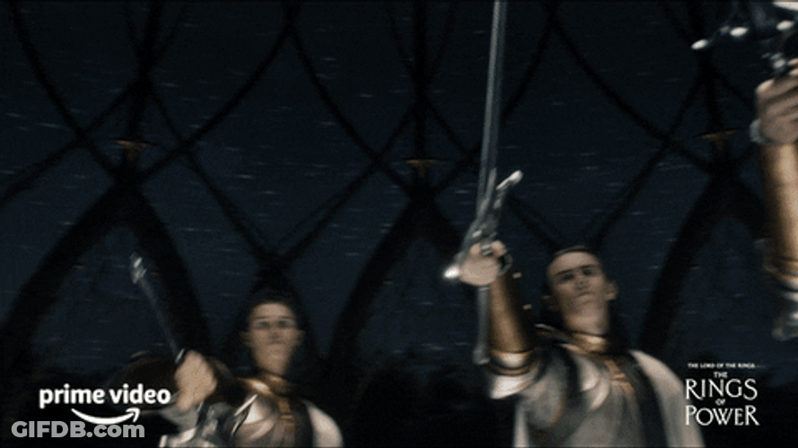 Rings Of Power Sword Raise GIF