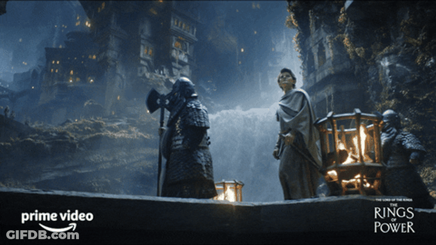 Rings Of Power Village Walk GIF