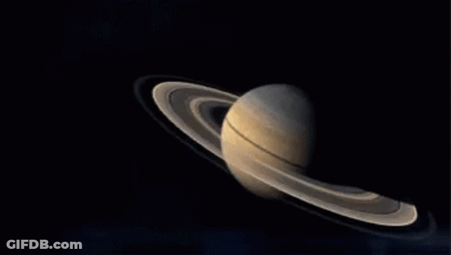 Rings Of Saturn Close Up GIF