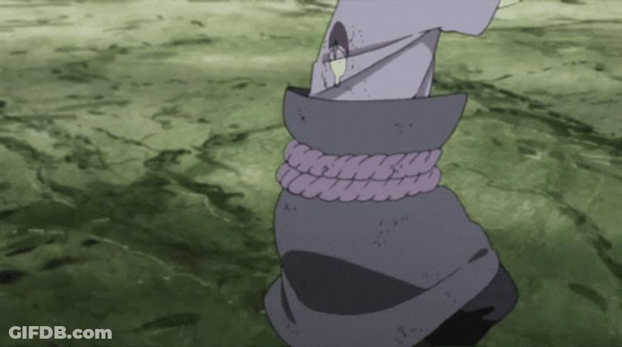 Rinnegan Sasuke Endure Attack GIF