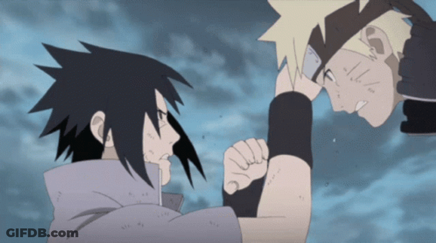 Rinnegan Sasuke Fight With Naruto GIF