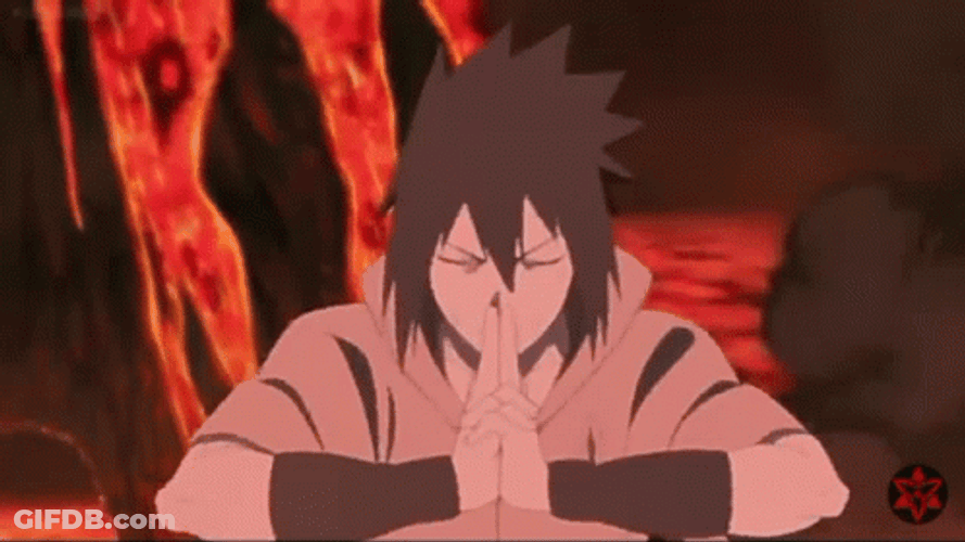 Rinnegan Sasuke Meditating GIF