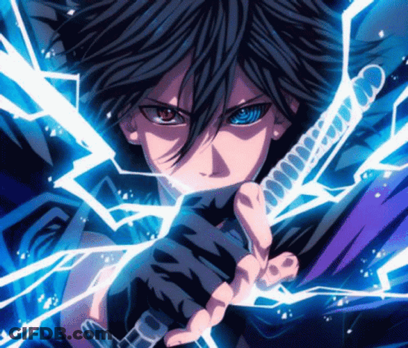 Rinnegan Sasuke Red And Blue Eyes GIF