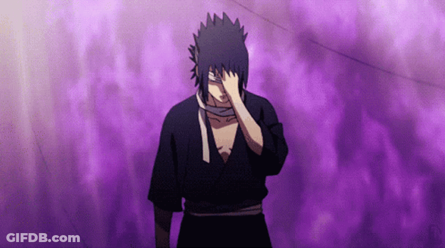 Rinnegan Sasuke Red Eyes On Alert GIF