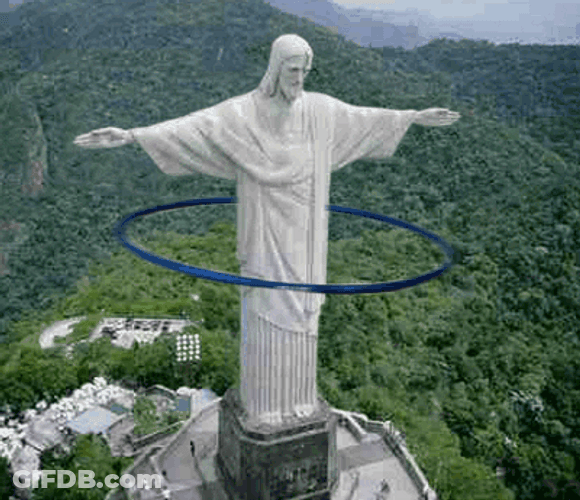 Rio De Janeiro Brazil Statue Hula Hoop GIF