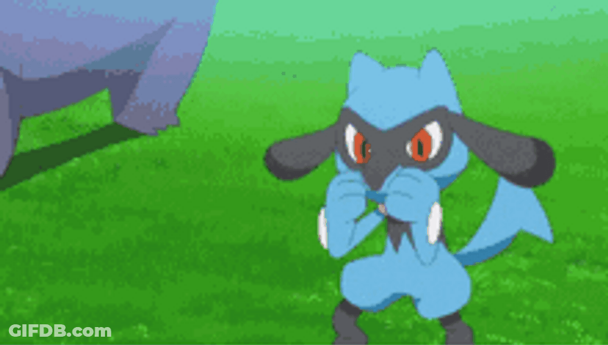 Riolu Pokemon Punching Air GIF