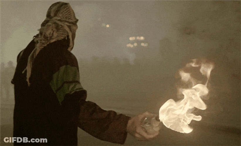 Riot Flaming Bottles GIF