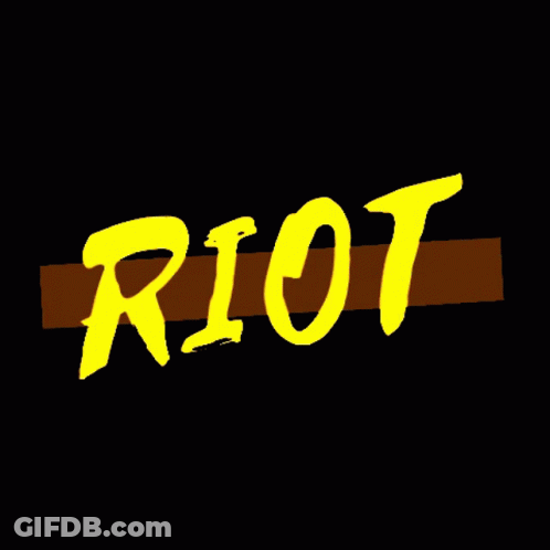 Riot In Yellow On Black GIF