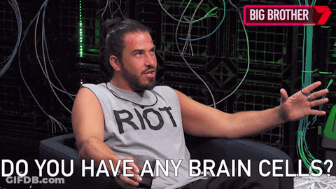 Riot Shirt Man Asking Do You Have Any Brain Cells GIF