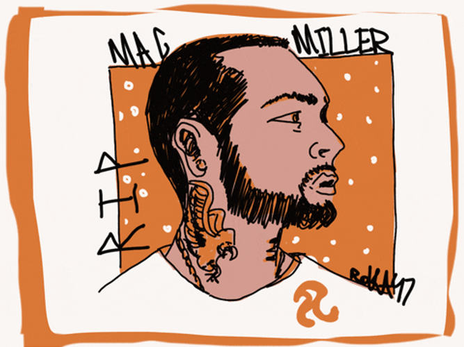 RIP Mac Miller Ilustration GIF