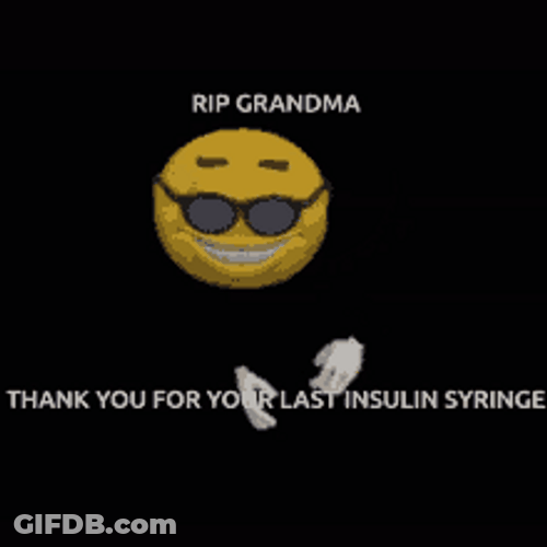 Rip Rest And Peace Grandma Emoji Insulin GIF