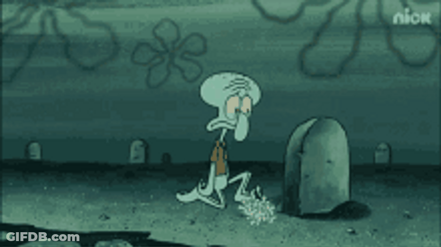 Rip Rest In Peace Bean Squidward Spongebob GIF