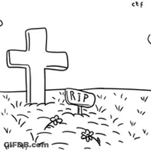 Rip Rest In Peace Graveyard Sign Cross GIF