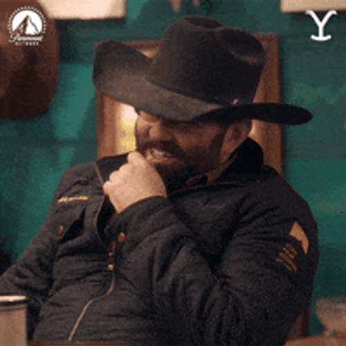 Rip Yellowstone Giggling GIF