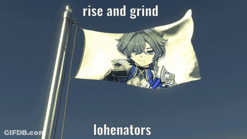 Rise And Grind Lohenators Flag With Boy GIF