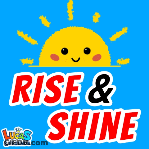 Rise And Shine Poster With Sun GIF