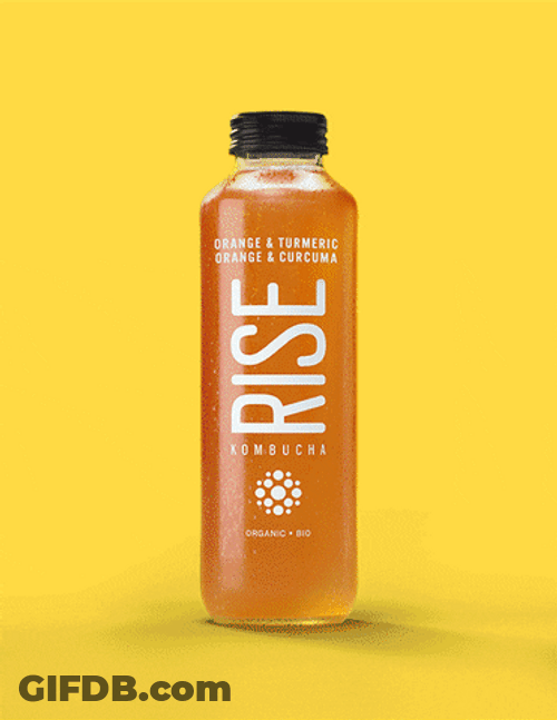 Rise Kombucha Different Flavors GIF