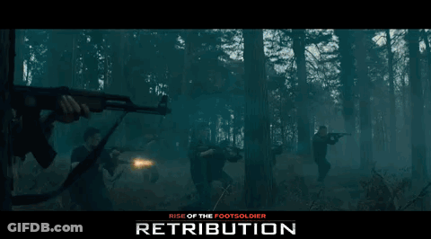 Rise Of The Footsoldier Movie Poster Soldiers Shooting Guns GIF