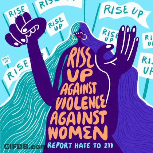 Rise Up Against Violence Against Women Poster GIF