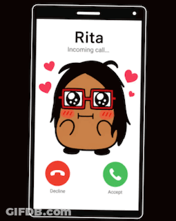 Rita Incoming Call With Hearts GIF